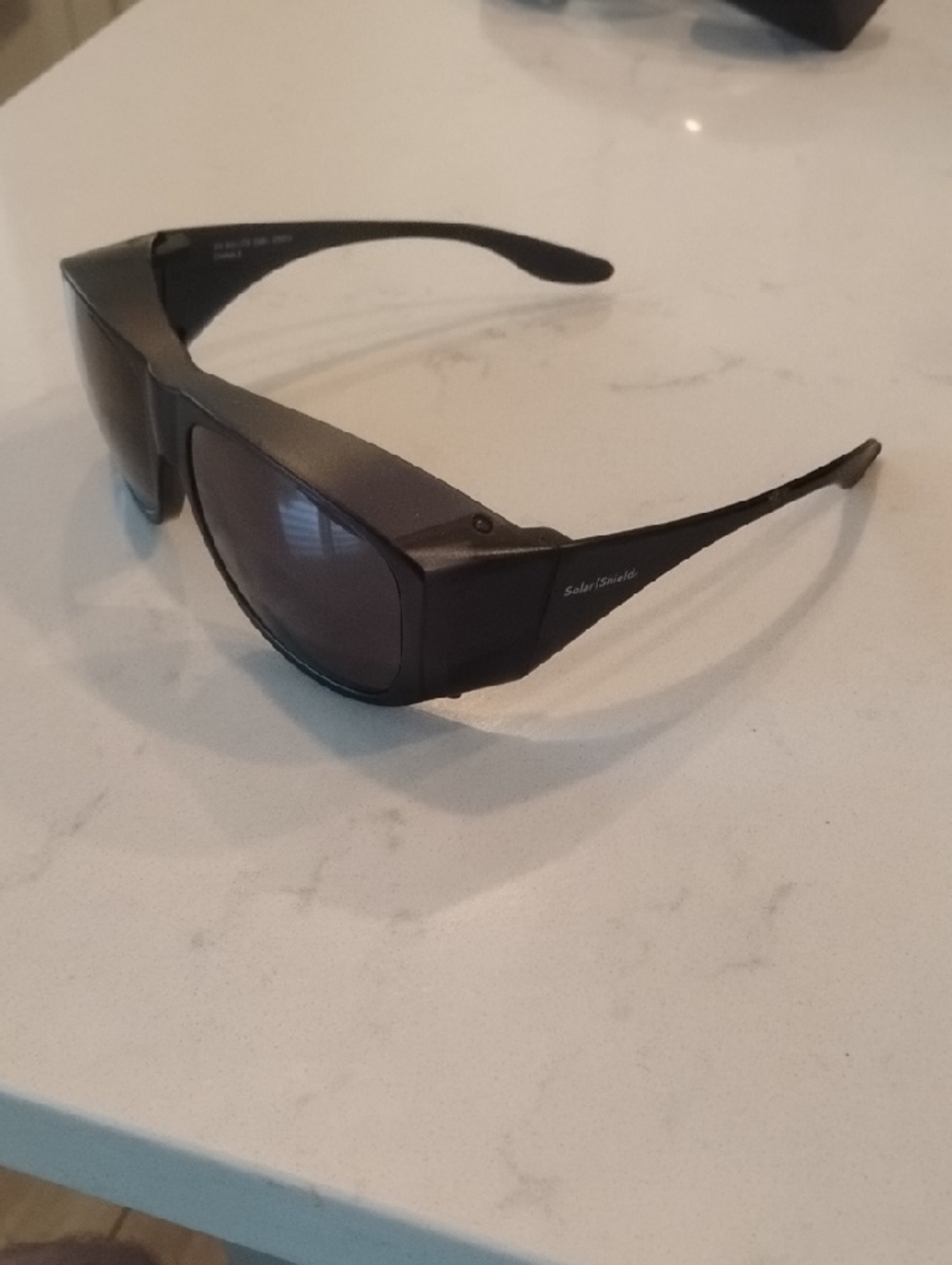 Black Solar Shield  Fit Over Wrap Sunglasses